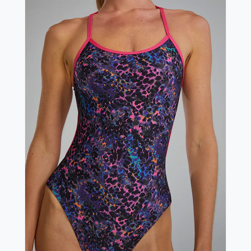 Damen Schwimmanzug einteilig TYR Durafast Elite Trinityfit petunia stipple 5