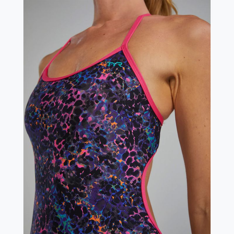 Damen Schwimmanzug einteilig TYR Durafast Elite Trinityfit petunia stipple 7