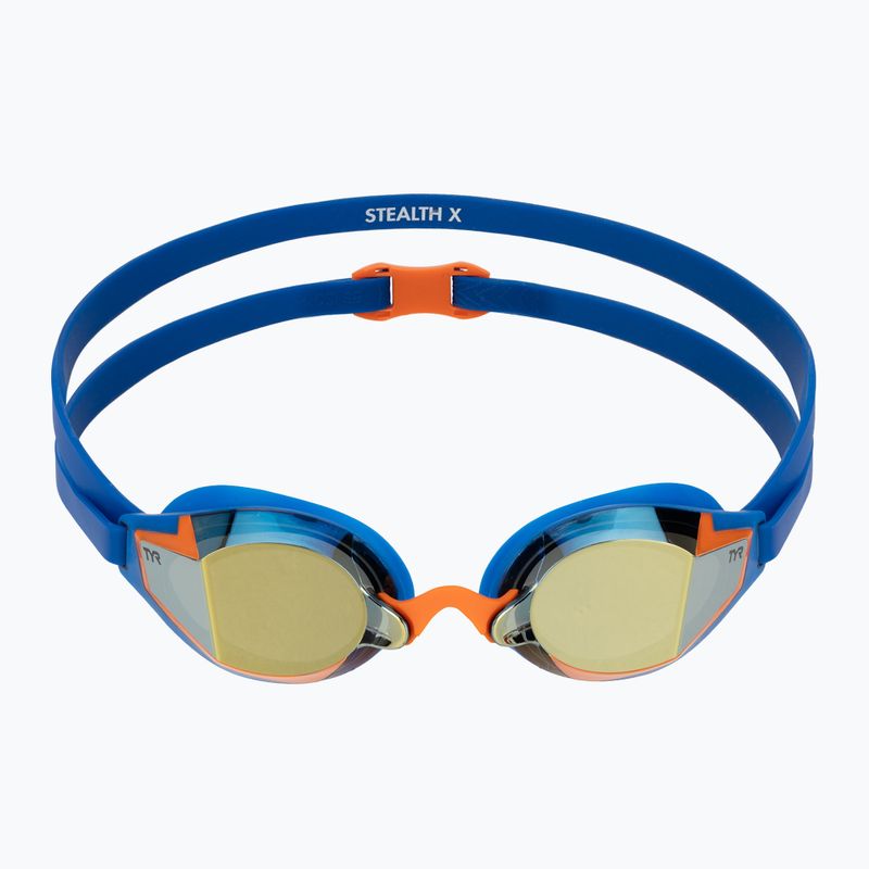 Schwimmbrille TYR Stealth-X Performance Mirrored navy/gold 2