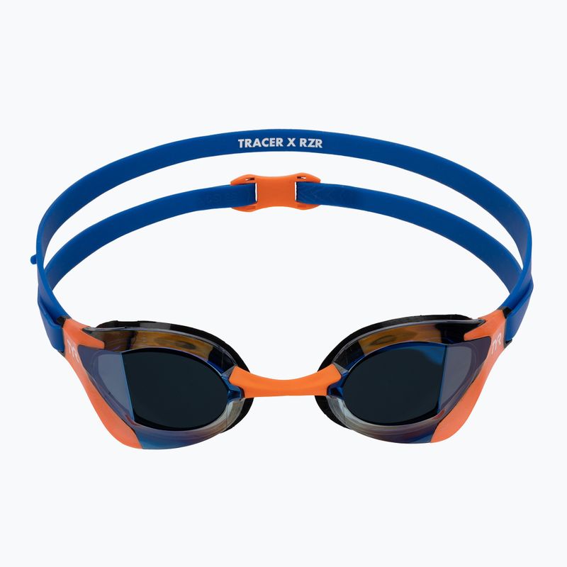 Schwimmbrille TYR Tracer-X RZR Mirrored blue/orange 2