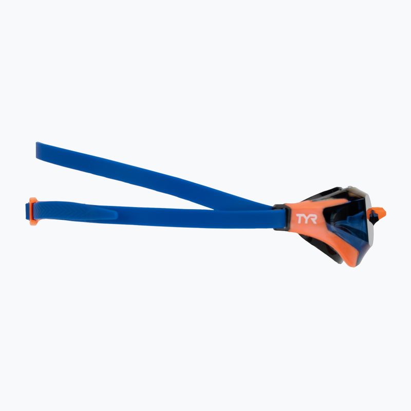 Schwimmbrille TYR Tracer-X RZR Mirrored blue/orange 3
