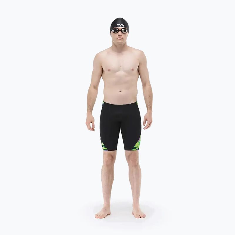 Herren-Schwimmjammer TYR Splice Flux Jammer lime/multi 2