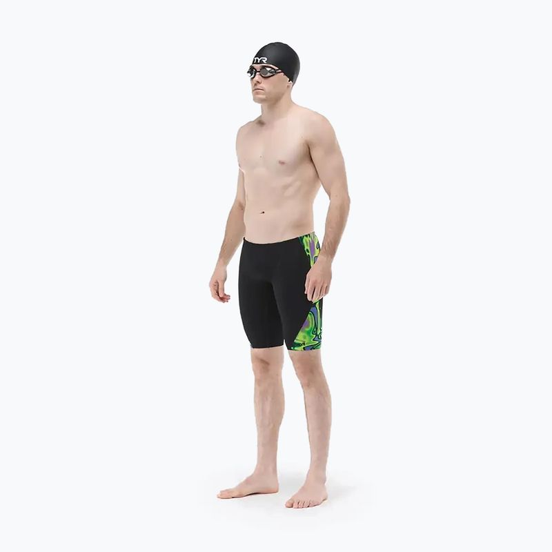Herren-Schwimmjammer TYR Splice Flux Jammer lime/multi 5