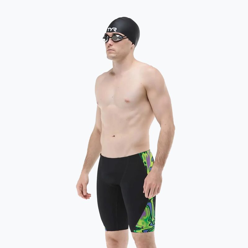Herren-Schwimmjammer TYR Splice Flux Jammer lime/multi 6