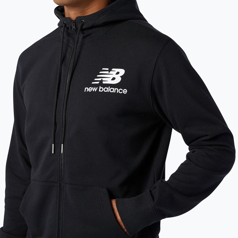 Herren New Balance Essentials Stacked Full Schwarz Sweatshirt 3