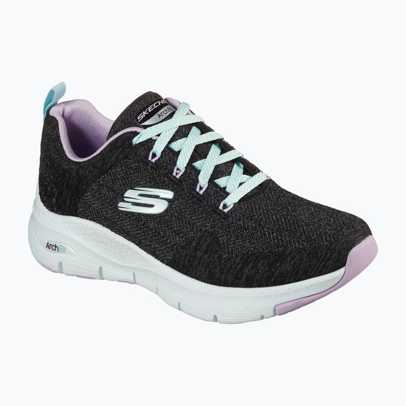 Damen Trainingsschuhe SKECHERS Arch Fit Comfy Wave schwarz/lavendel 7