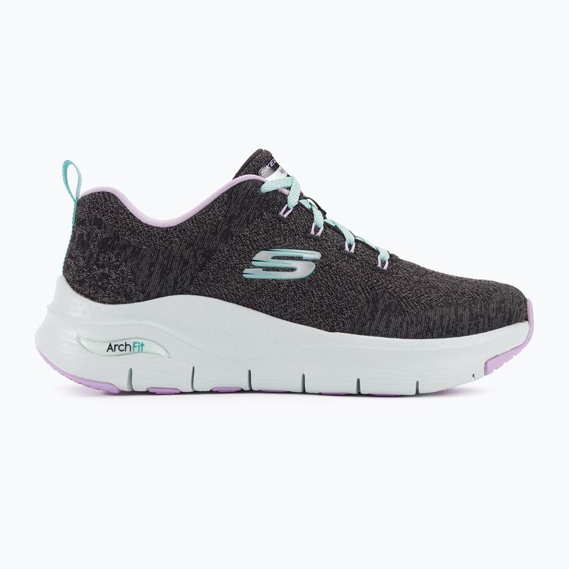 Damen Trainingsschuhe SKECHERS Arch Fit Comfy Wave schwarz/lavendel 2