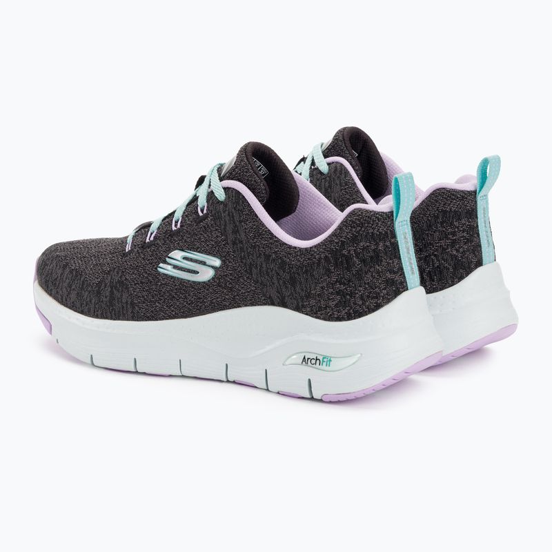 Damen Trainingsschuhe SKECHERS Arch Fit Comfy Wave schwarz/lavendel 3