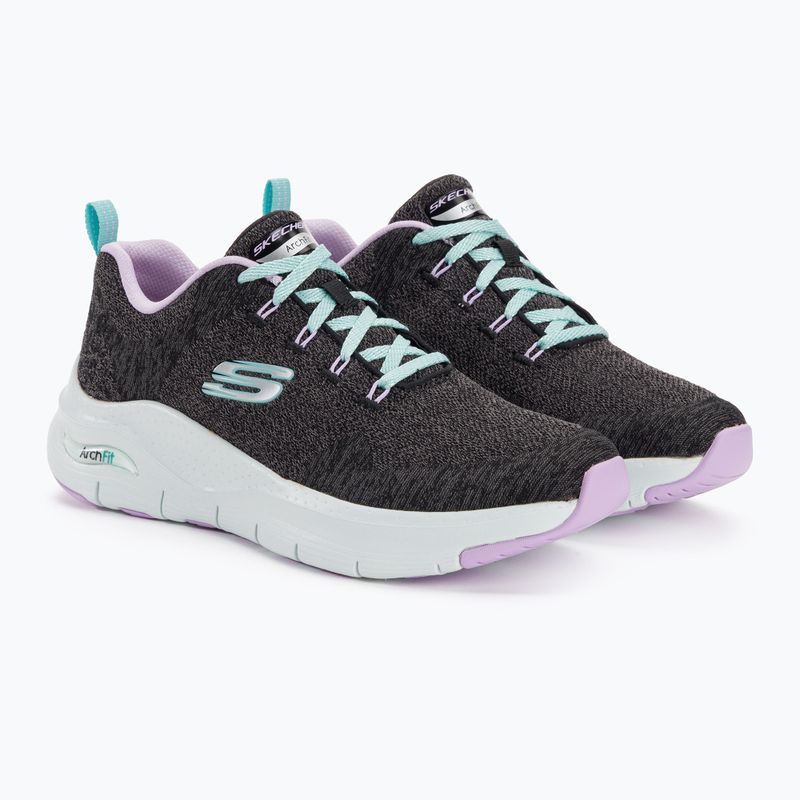 Damen Trainingsschuhe SKECHERS Arch Fit Comfy Wave schwarz/lavendel 4