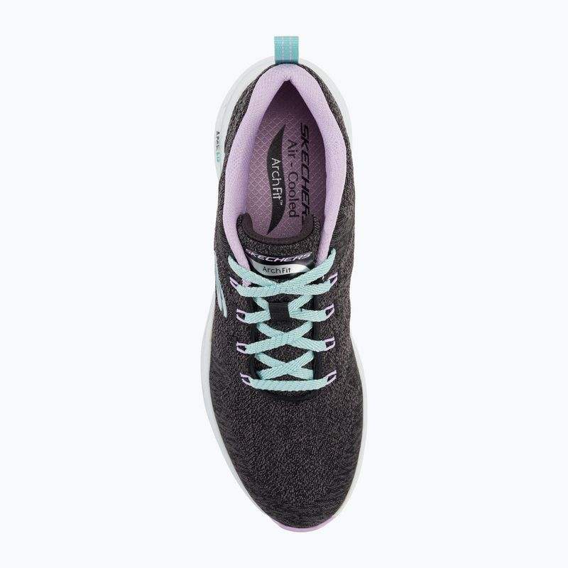 Damen Trainingsschuhe SKECHERS Arch Fit Comfy Wave schwarz/lavendel 6