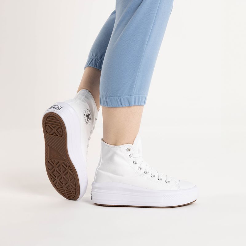 Converse Damen Turnschuhe Chuck Taylor All Star Move Platform Hi weiß/naturfarben elfenbein/schwarz 2