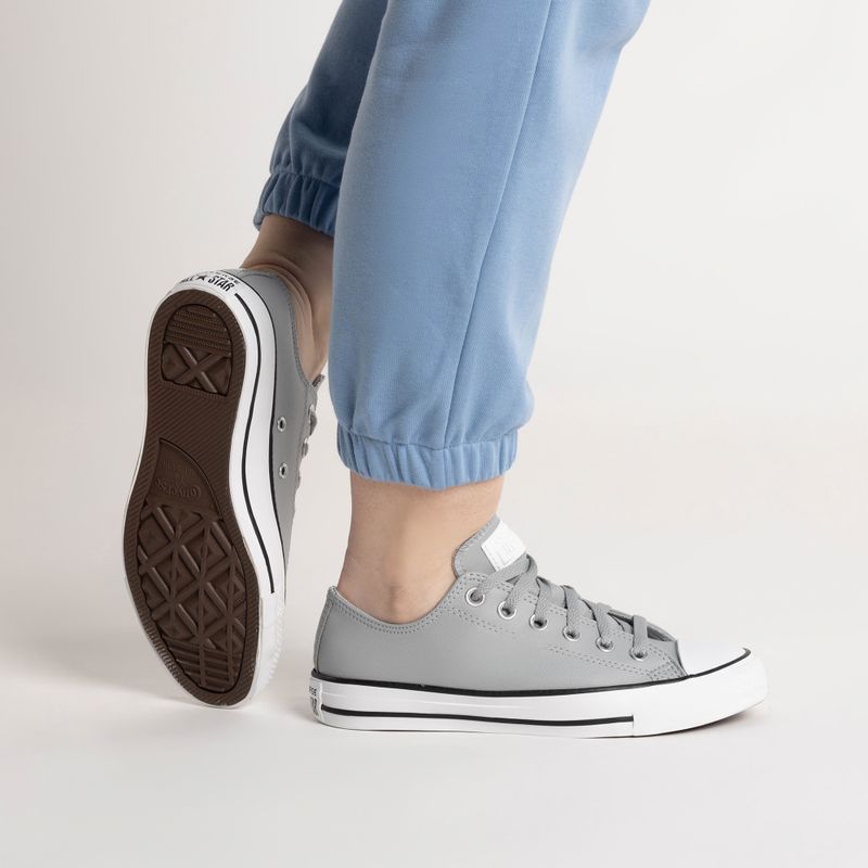 Converse Chuck Taylor All Star Ox Damen Turnschuhe Asche Stein/Asche Stein/Weiß 2