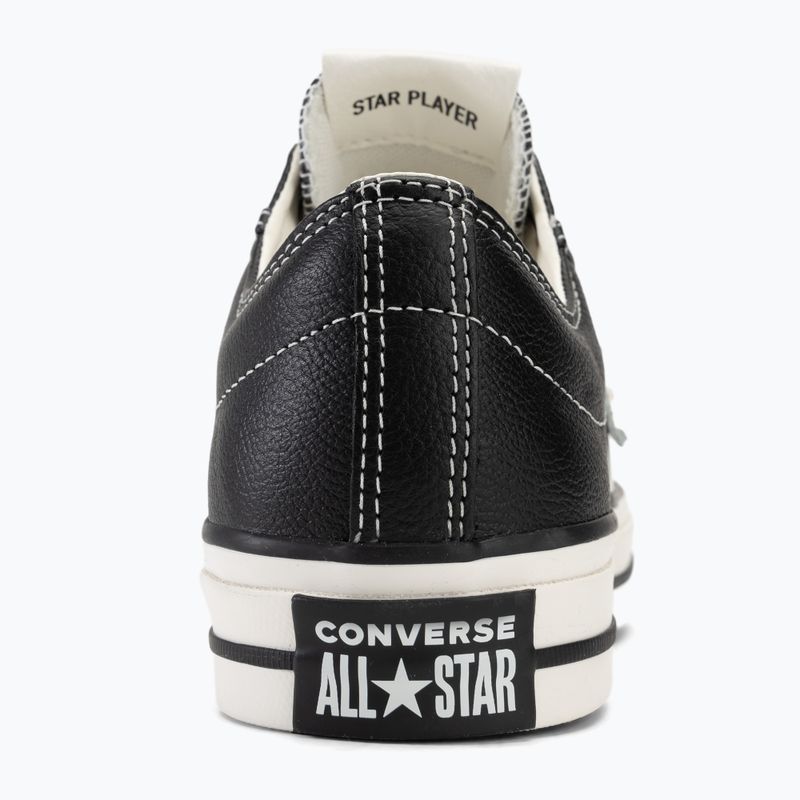 Converse Star Player 76 Fall Leder Turnschuhe A06204C schwarz/vintage weiß/silber 6