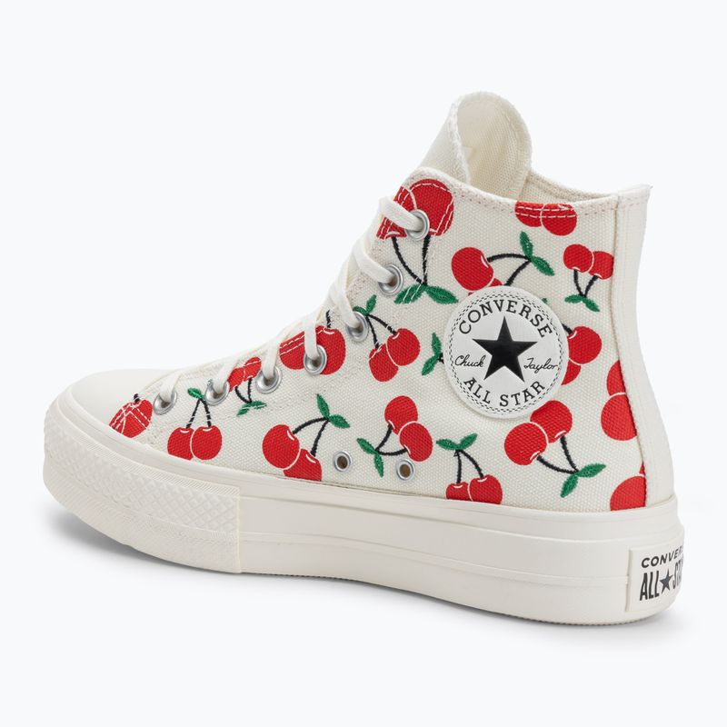 Turnschuhe Damen Converse Chuck Taylor All Star Lift Platform Cherries Hi egret/red/green 3