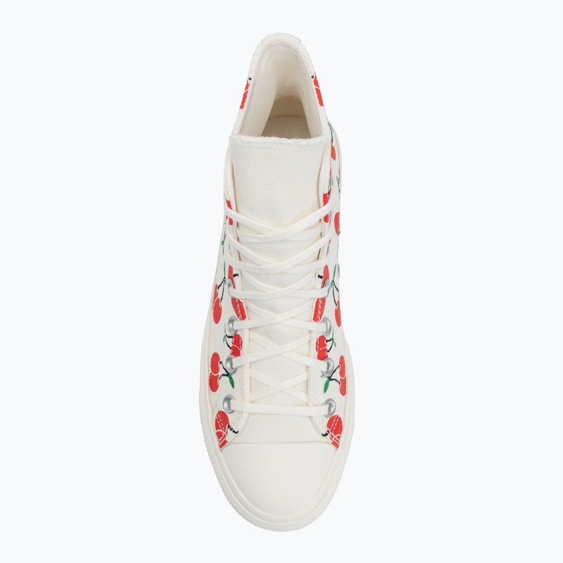 Turnschuhe Damen Converse Chuck Taylor All Star Lift Platform Cherries Hi egret/red/green 5