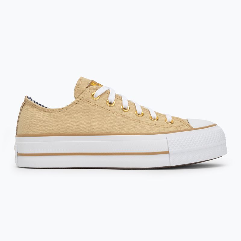 Converse Damen Turnschuhe Chuck Taylor All Star Lift Platform Herringbone Stripe Utility sunflower/trek tan 2