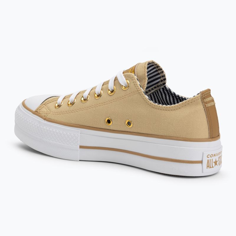 Converse Damen Turnschuhe Chuck Taylor All Star Lift Platform Herringbone Stripe Utility sunflower/trek tan 3