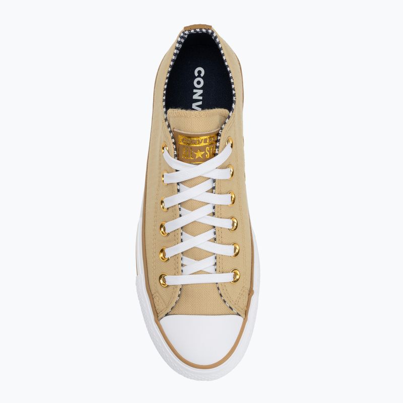 Converse Damen Turnschuhe Chuck Taylor All Star Lift Platform Herringbone Stripe Utility sunflower/trek tan 5