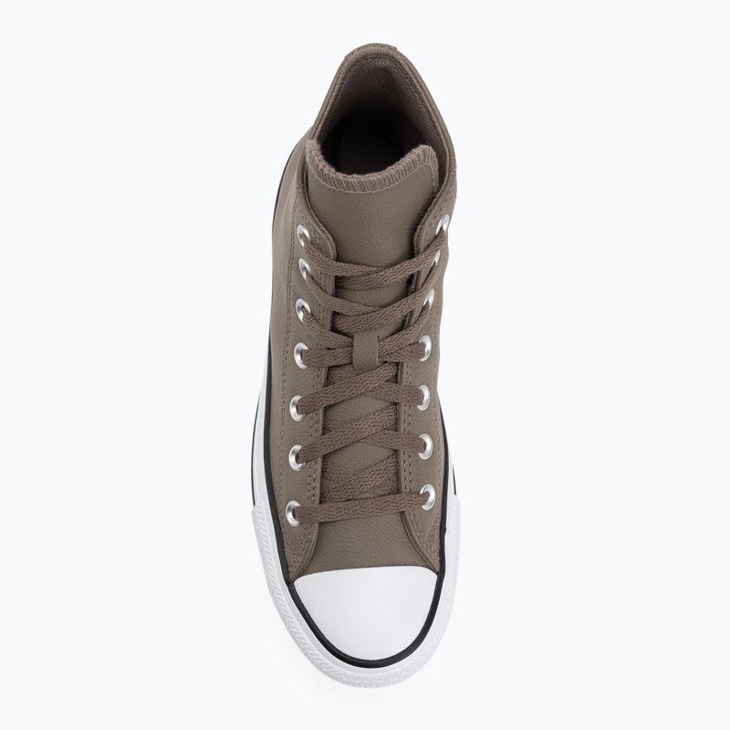 Sneaker Converse Chuck Taylor All Star Faux Leather Hi classic taupe/dark matter 5
