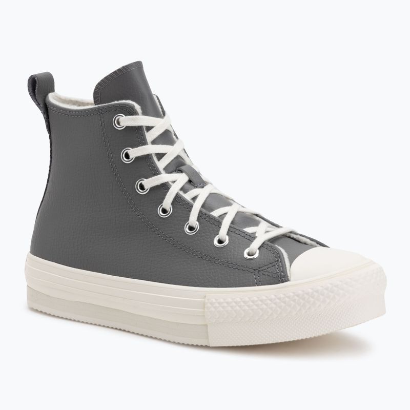 Damen-Sneaker Converse Chuck Taylor All Star EVA Lift Platform Leather sharkskin/warm quarry/egret