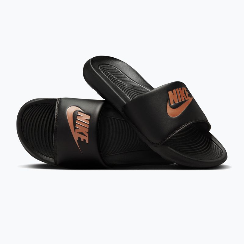 Damenbadelatschen Nike Victori One Slide black/black/metallic red bronze 3