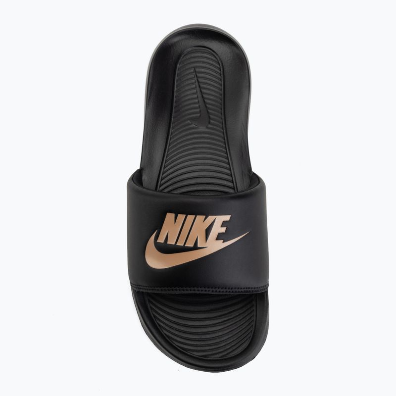 Damenbadelatschen Nike Victori One Slide black/black/metallic red bronze 5