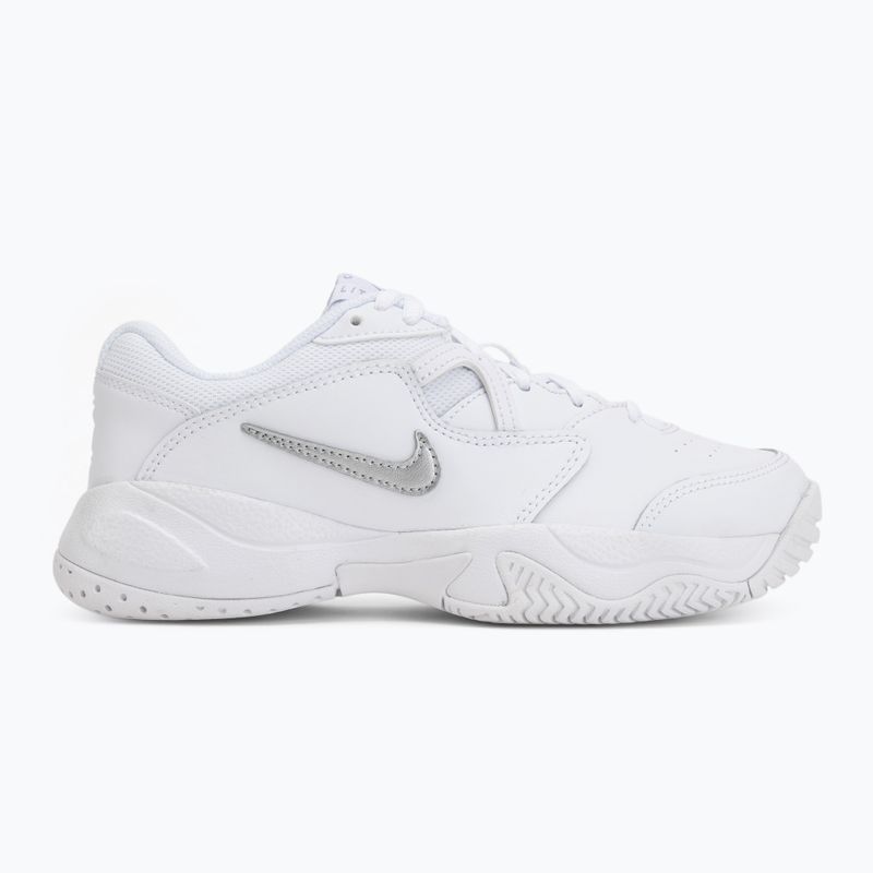 Nike Court Lite 2 Jr Kinder-Tennisschuhe white/metallic silver 2