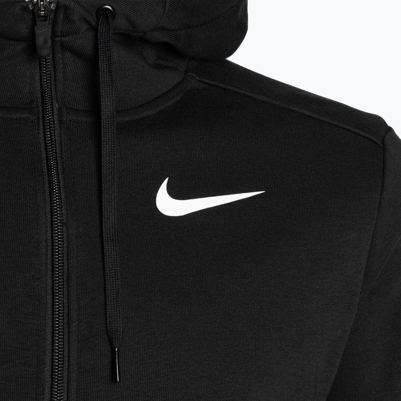 Herren Nike Dri-Fit Hooded Fitness Full Zip Fleece Sweatshirt schwarz/weiss 3