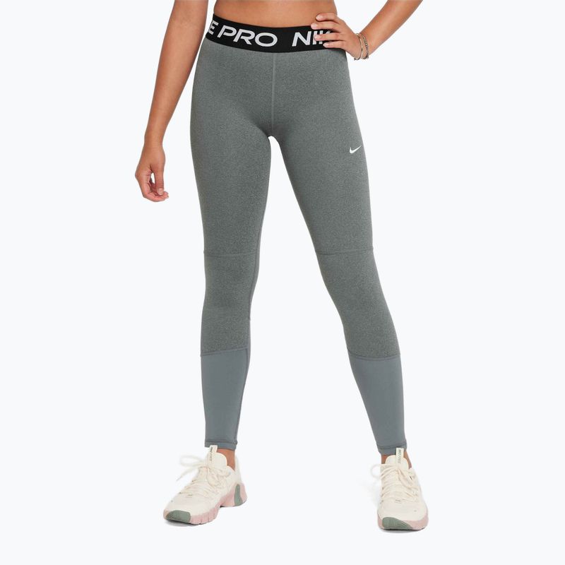 Kinder-Leggings Nike Pro Dri-FIT carbon heather/white