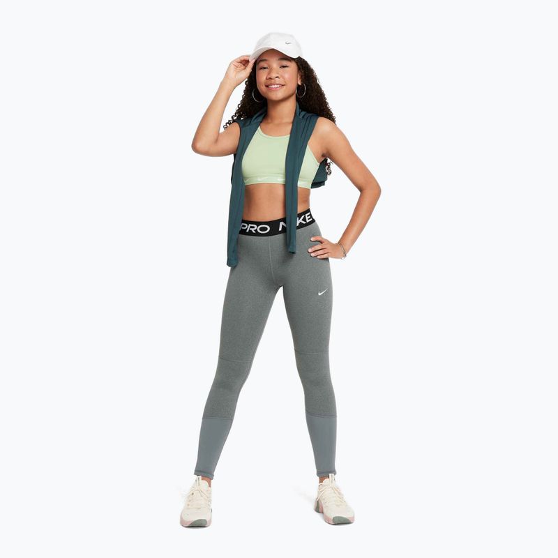 Kinder-Leggings Nike Pro Dri-FIT carbon heather/white 2