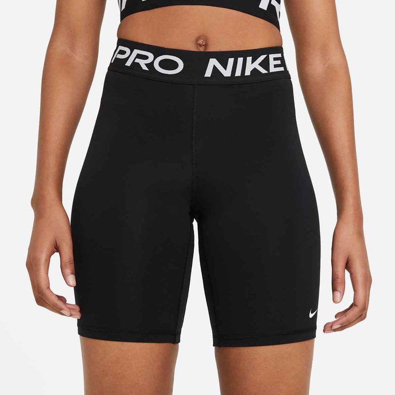 Damen Trainingsshorts Nike Pro 365 8" schwarz/weiß 3