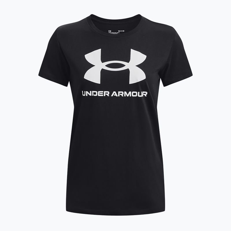 Under Armour Rival Logo Damen-T-Shirt schwarz/weiß 8