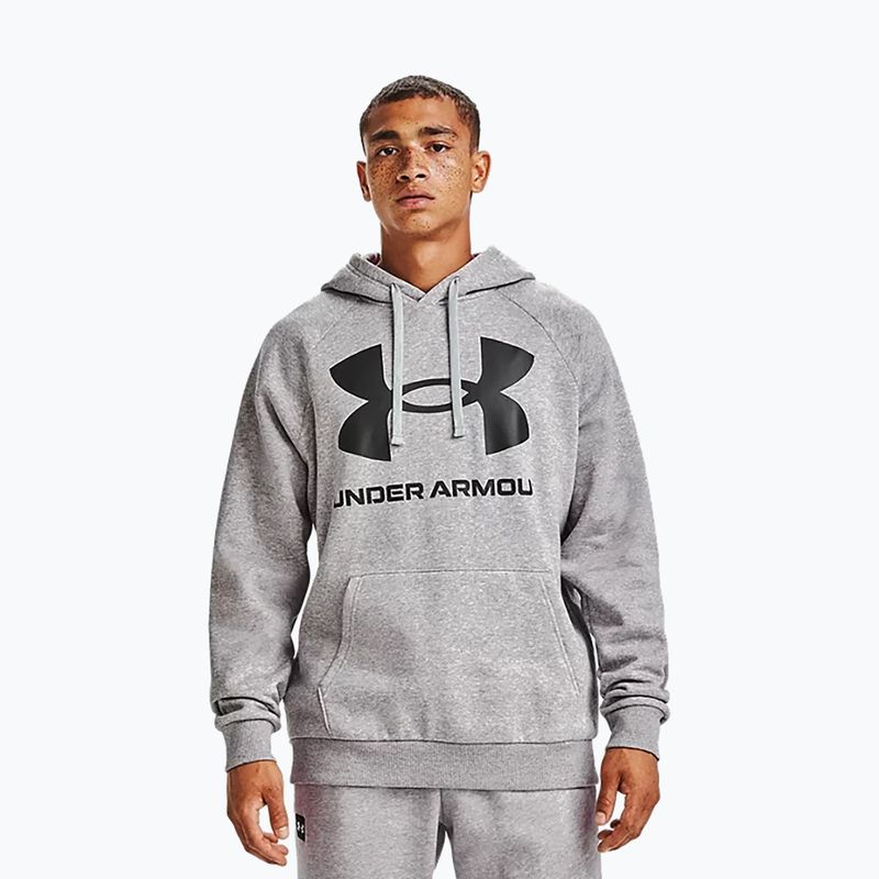 Under Armour Herren Hoodie Rival Fleece Big Logo Hd grau 1357093