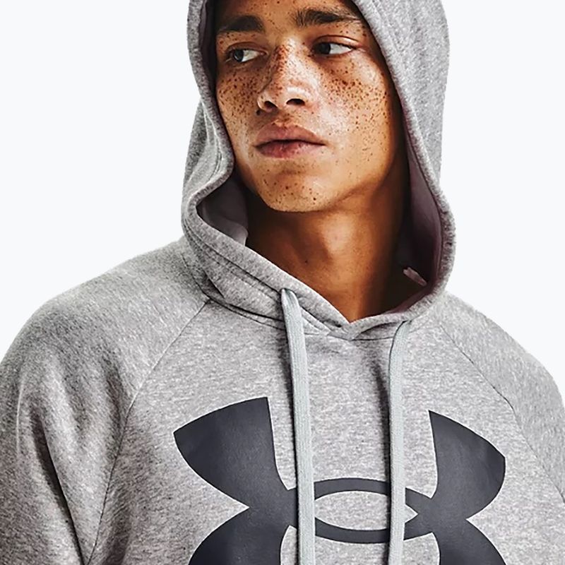 Under Armour Herren Hoodie Rival Fleece Big Logo Hd grau 1357093 4