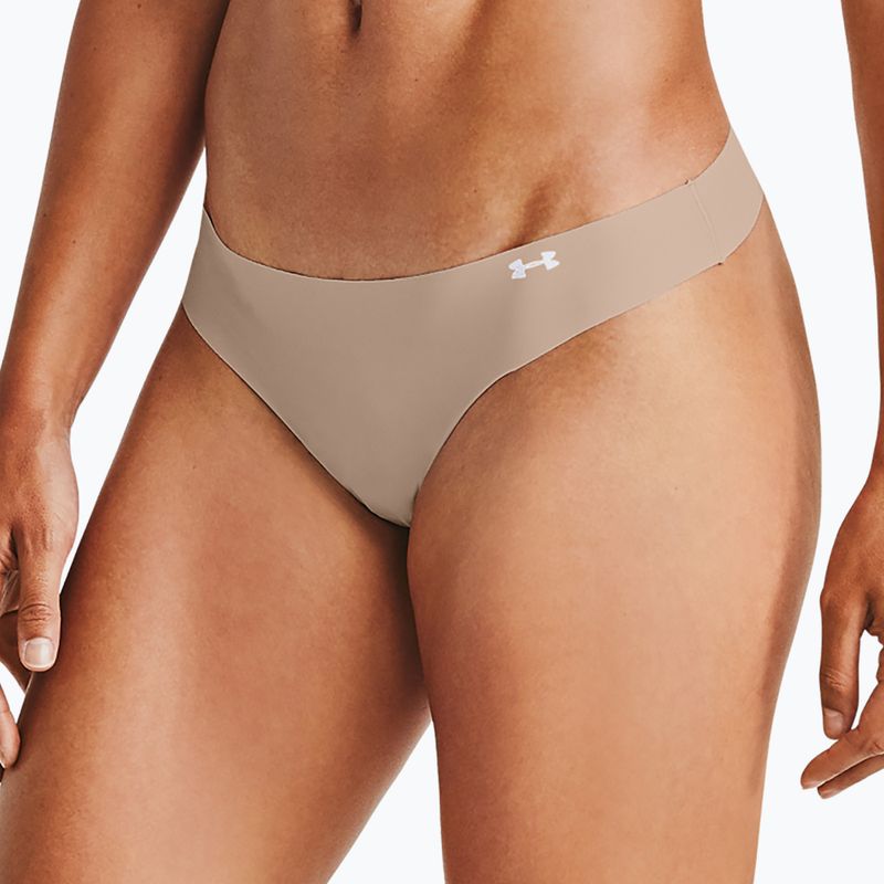 Under Armour Ps Thong Damenslips 3 Stück schwarz/beige/graphit 2