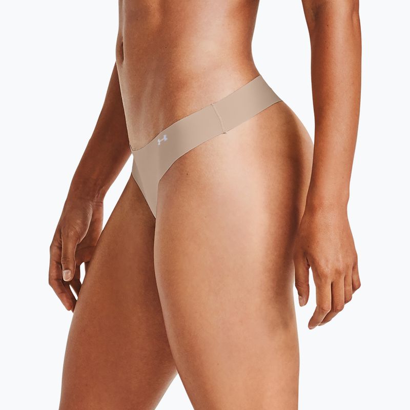 Under Armour Ps Thong Damenslips 3 Stück schwarz/beige/graphit 3
