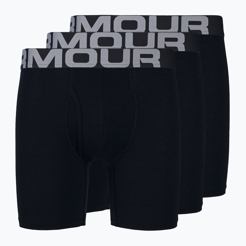 Under Armour Herren Charged Cotton 6 in 3 Pack Boxershorts schwarz UAR-1363617001