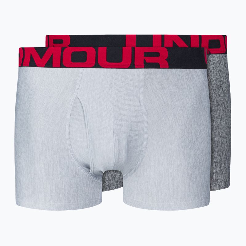 Unter Armour Männer Boxershorts Ua Tech 3In 2-Pak mod grau helles Heidekraut/Jet grau helles Heidekraut