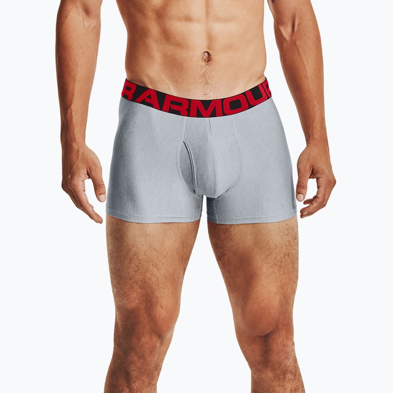 Unter Armour Männer Boxershorts Ua Tech 3In 2-Pak mod grau helles Heidekraut/Jet grau helles Heidekraut