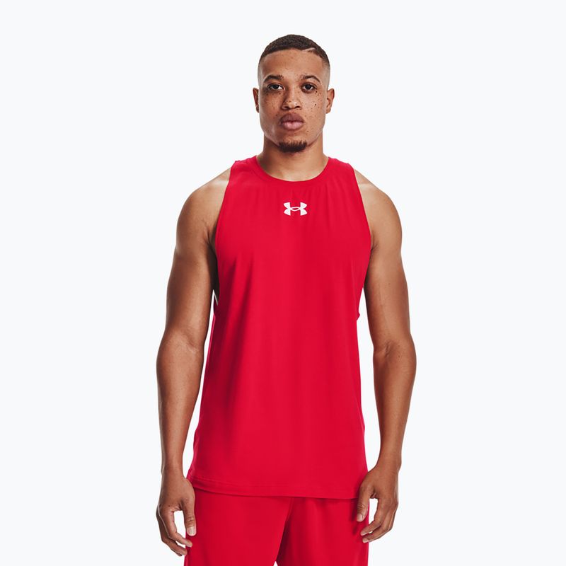 Basketball Shirt Herren Under Armour Baseline Cotton Tank red/white/white