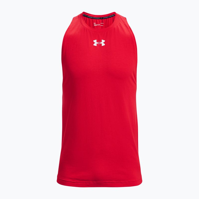 Basketball Shirt Herren Under Armour Baseline Cotton Tank red/white/white 5