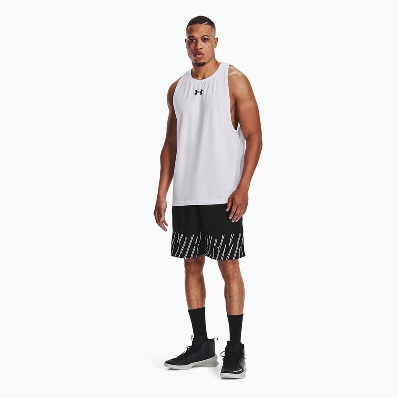 Basketball Trikot Herren Under Armour Baseline Cotton Tank 1 weiß-schwarz UAR-1361911-1 2