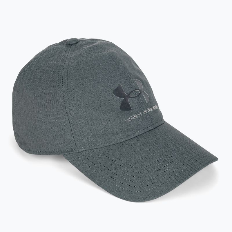 Herren unter Armour Isochill Armourvent Adj Pitch grau/schwarz Baseballkappe