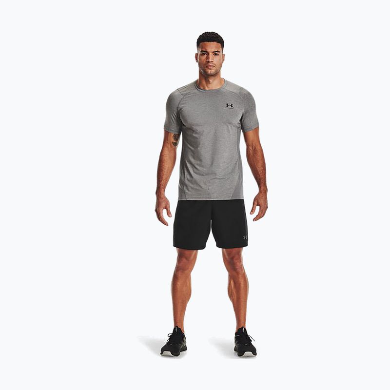 Herren Under Armour HeatGear Armour Fitted grau Trainings-T-Shirt 1361683 2