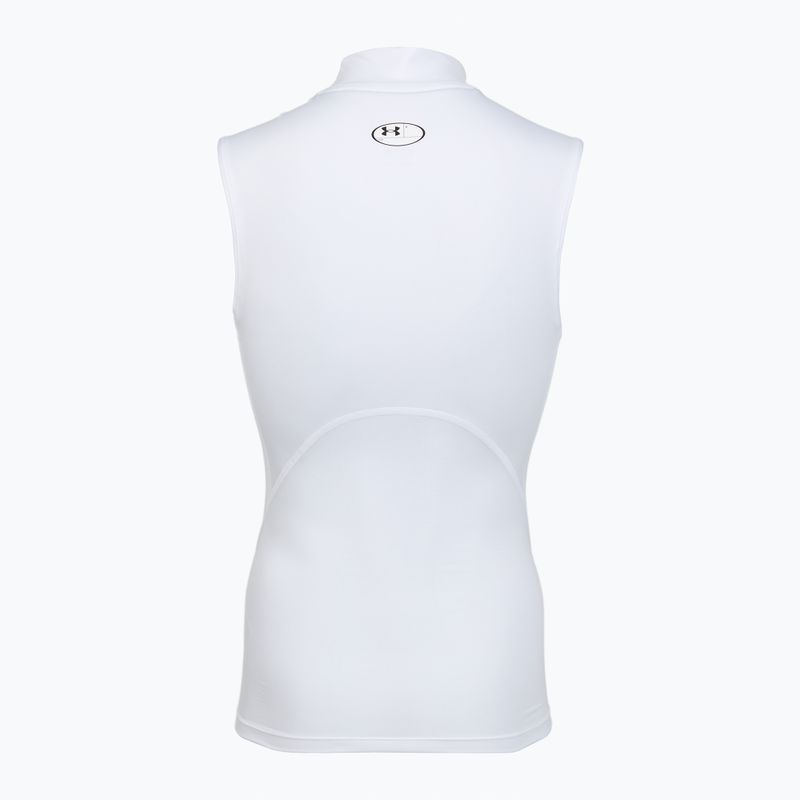 Trainings-T-Shirt Herren Under Armour HG Armour Comp Mock SL castlerock/white 2