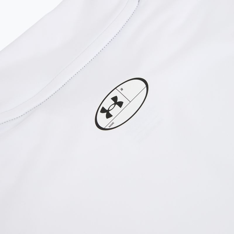 Trainings-T-Shirt Herren Under Armour HG Armour Comp Mock SL castlerock/white 4