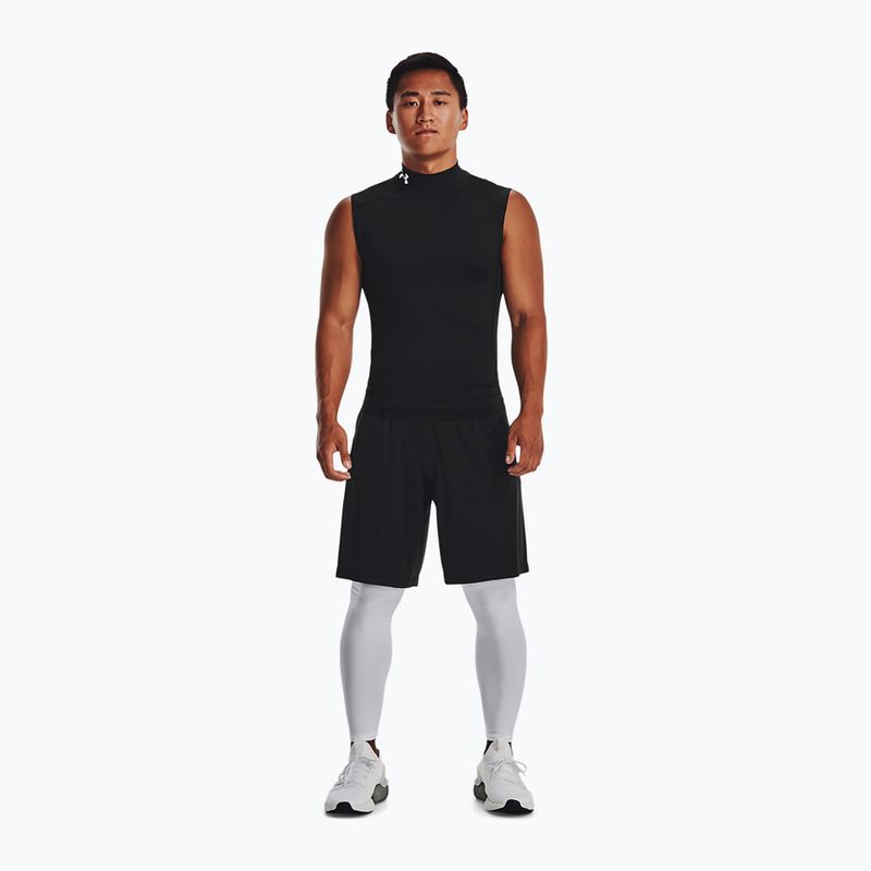 Herren Trainingsshirt Under Armour HG Armour Comp Mock Black/White 2