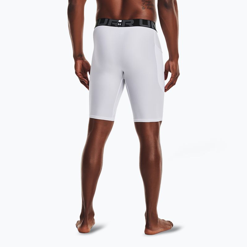 Herren Under Armour HG Armour Lange Shorts weiß/schwarz 3