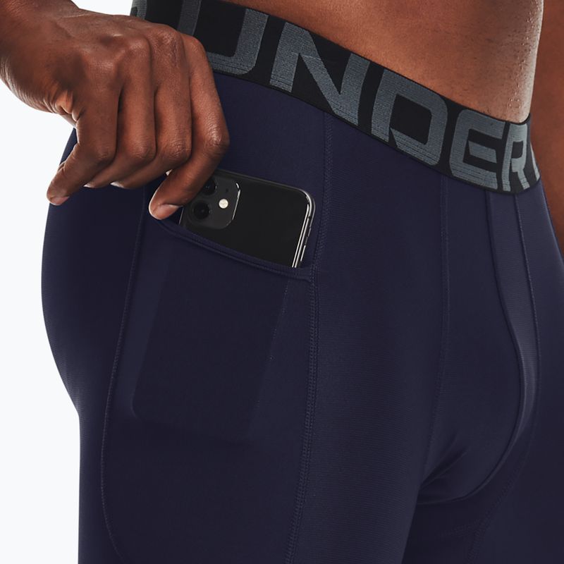 Under Armour HeatGear midnight navy/weiß Trainingsleggings für Männer 4