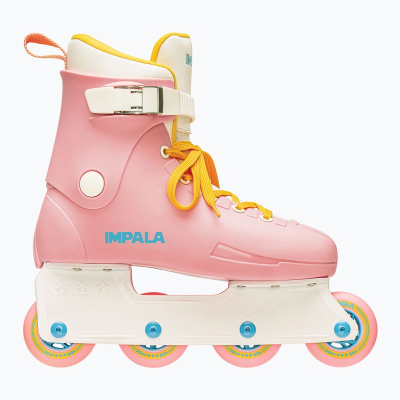Damen Rollschuhe IMPALA Lightspeed Inline Skate rosa gelb